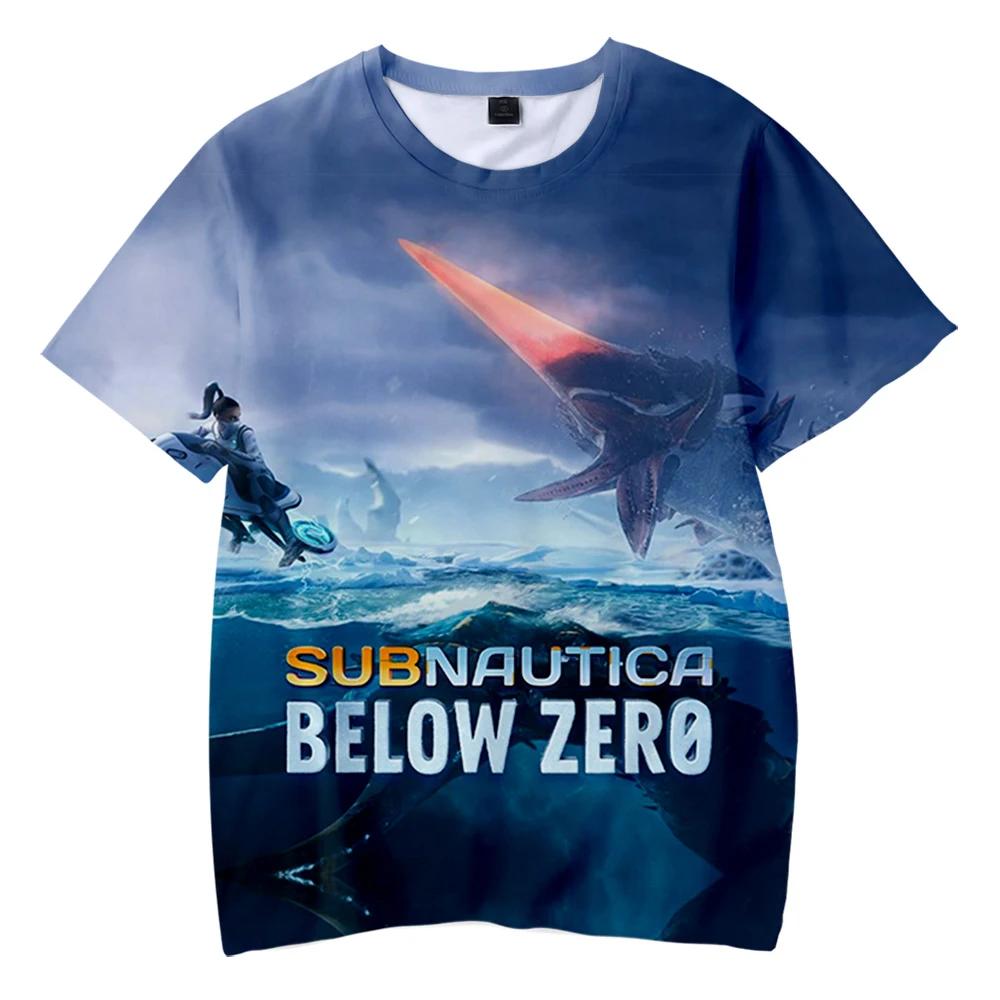 

Subnautica Below Zero 3D-друк Дитяча Футболка Модна Повсякденна Футболка з Мультфільмами Для Хлопчиків Дівчаток Харадзюку Дитячий Одяг Для Дівчаток 130