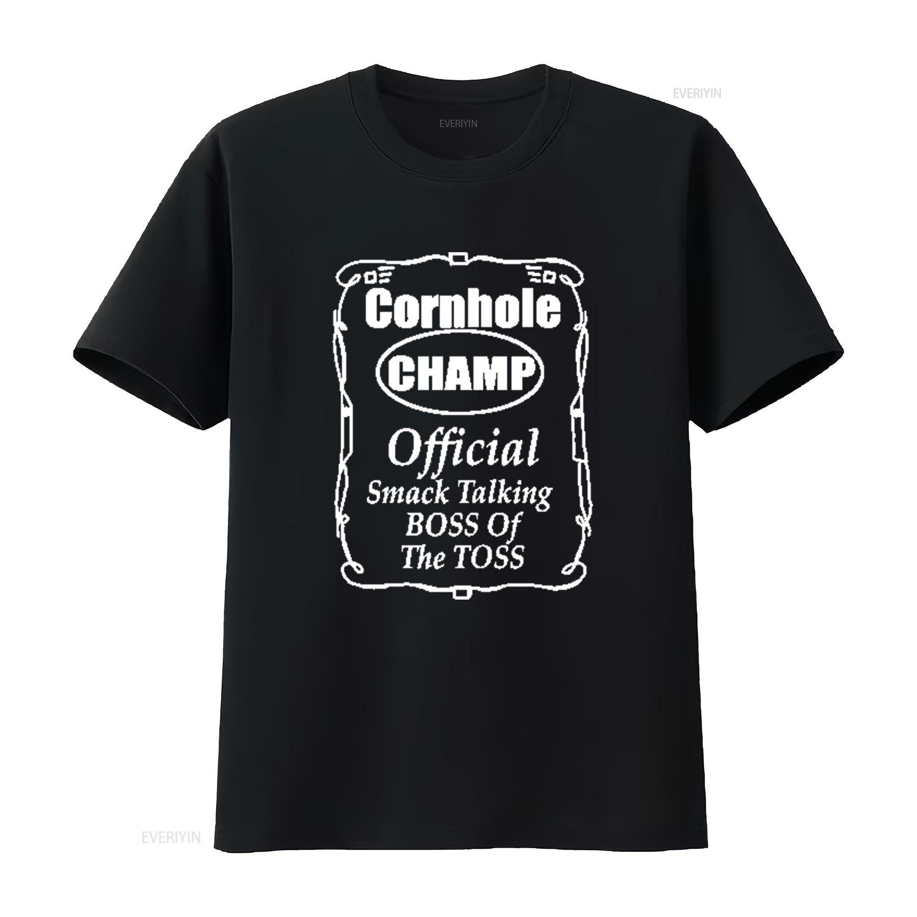 

Cornhole Champ Bosof the TosCornhole T Shirt vintage Washed fashion homme Unisex Comfortable Casual Versatile Stretched graphic 4XL