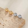 1 Pair of Fashionable and Simple Copper Round Earrings for Women That Do Not Fade