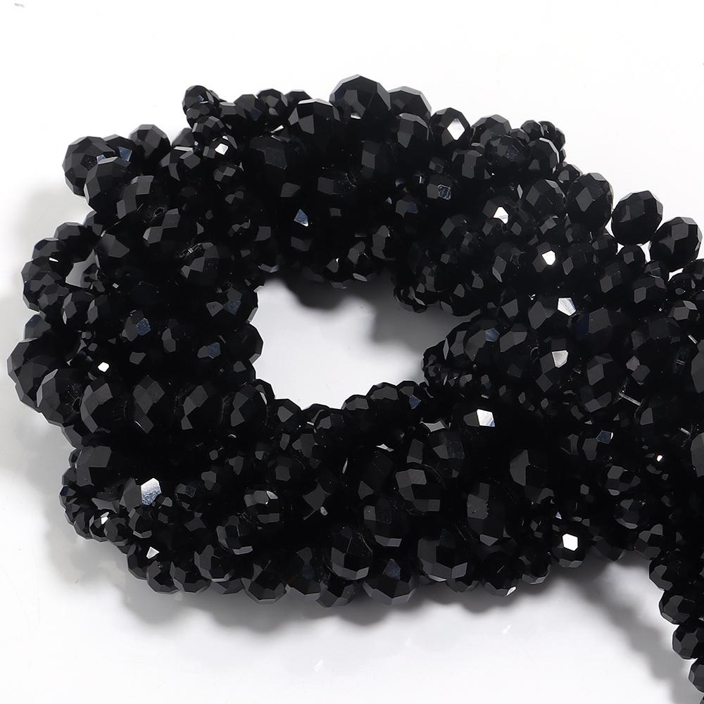 3/4/6/8/10mm Clear Color Faceted Crystal Rondelle Glass Beads Loose Spacer Abacus Beads For Jewelry Making DIY Bracelet Necklace