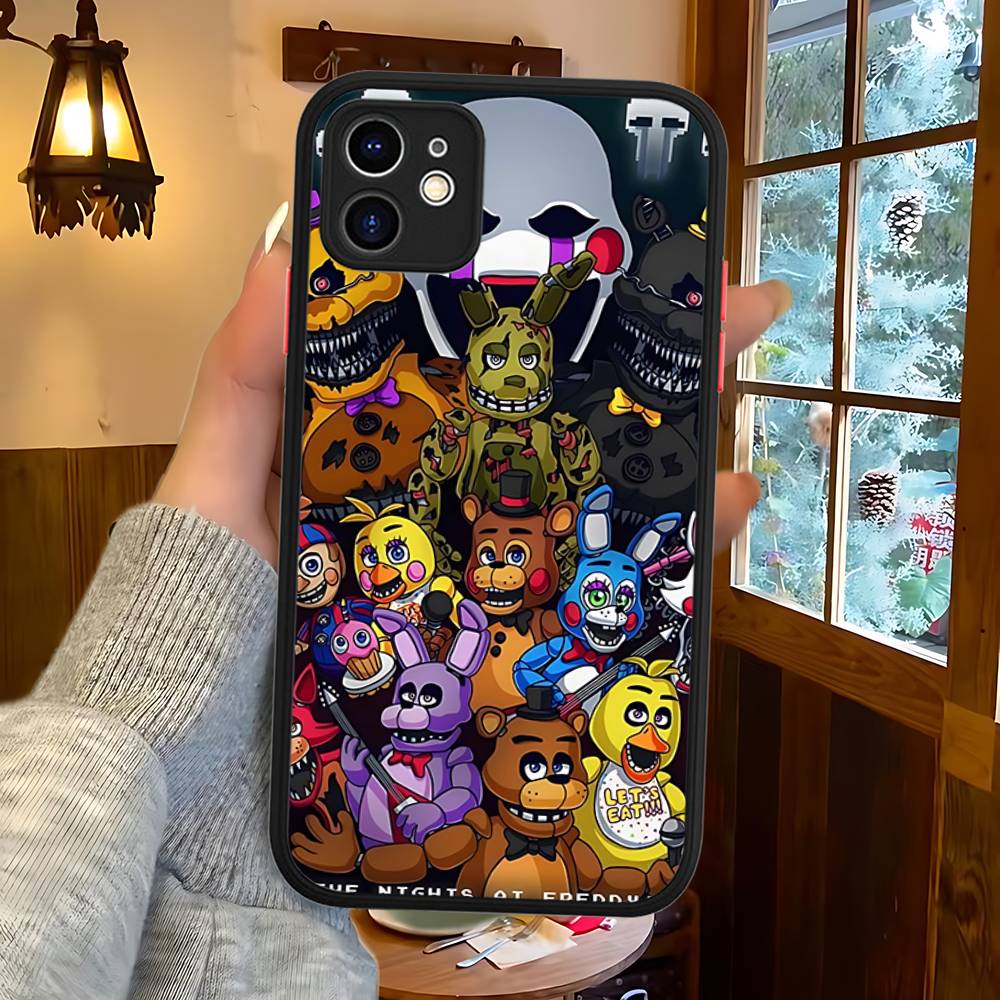 Game F-Five N-Nights At F-FreddyS For IPhone 15 16 Pro Max 11 12 13 14 XS XR X Plus 16E Matte Translucent Phone Cover