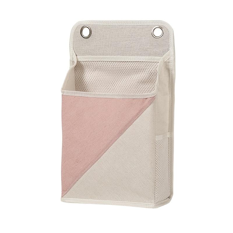 

1PCS Hanging Bag Dorm Room Dormitory Storage Organiser Storage Bag Wall Mounted Wall Fabric Desktop Storage Bag рожевий