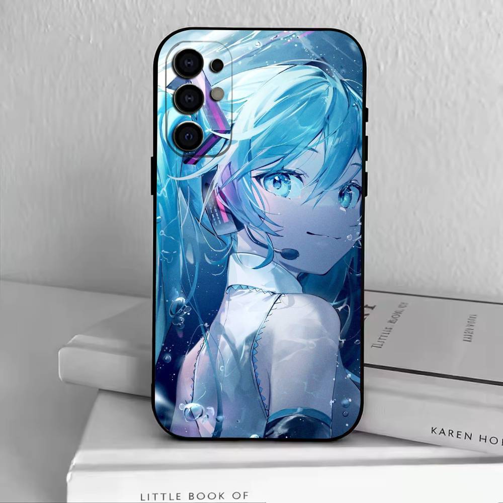 AM-Anime MIKU  Phone Case Black Silicone Soft For Samsung S25,S24,S21,S22,S23,S30,Ultra,S20,Plus,Fe,Lite