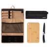KingCamp Camp Knife Cutting Board Set Outdoor Cooking Tools Stainless Steel Wooden Comes 1050D Water-Resistant Storage Bag German Safe Cover Pouch Car