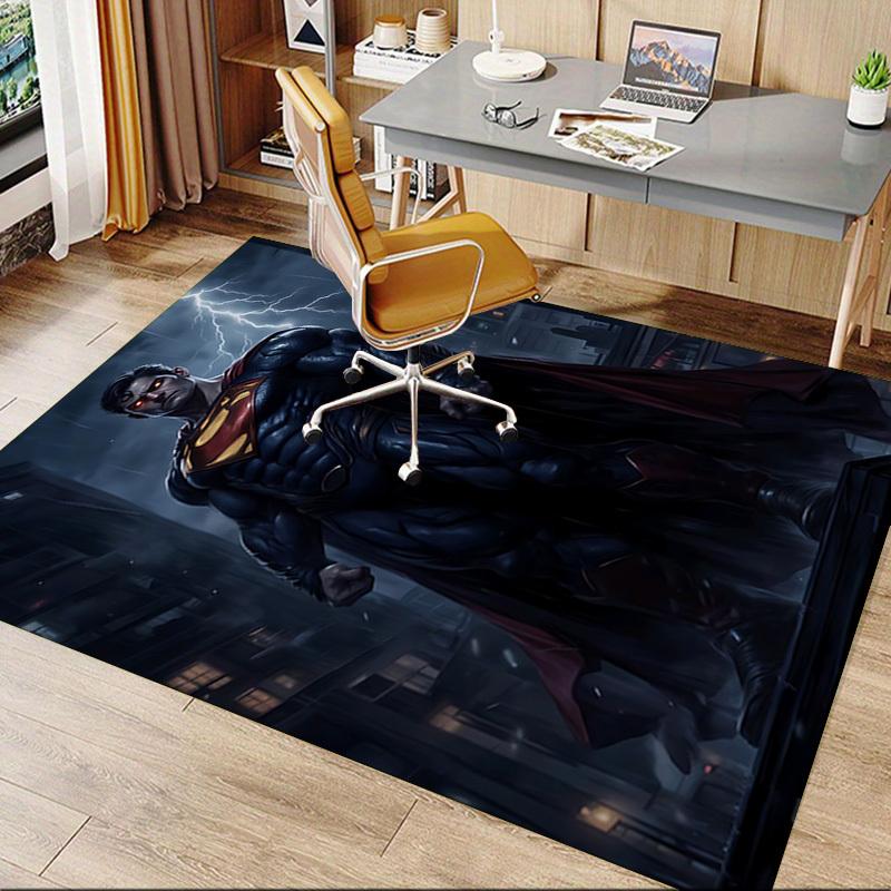 1pc Superman Lightning Carpet, for Home & Office Decor, Desk Chair Carpet, Festive GiftL1419