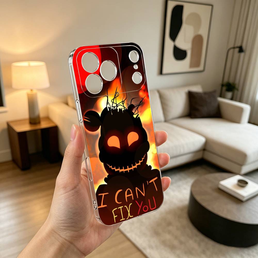 F-Five N-Nights GAME Phone Case Transparent Silicone Soft For iPhone 17 16 15 14 13 12 11 Mini Pro Max Plus