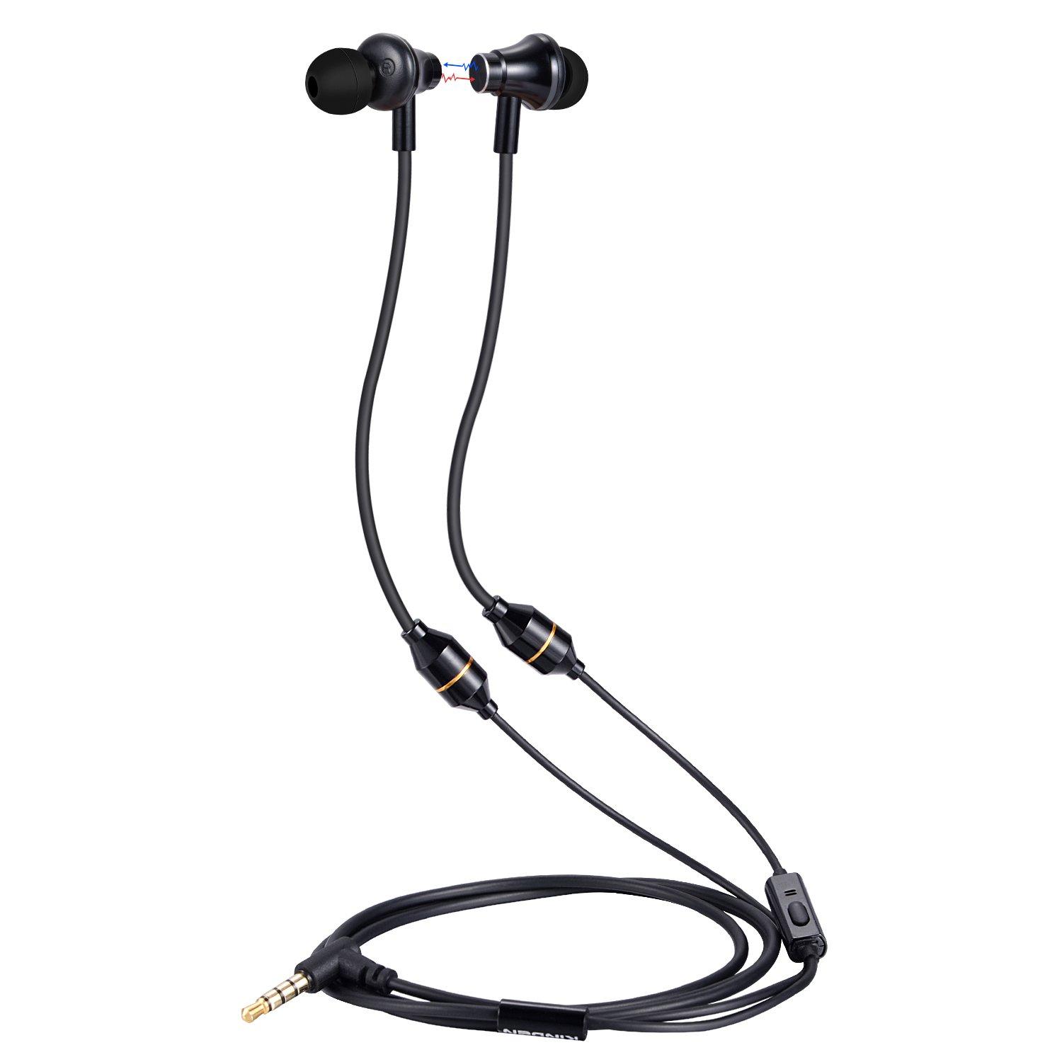 

Наушники KINDEN Air Tube Headphones Headphones Earphones Binaural Earphones with Microphone for Mobile Phones Jack PC MP3 Pad - Anti-Drop 3.5mm (черный)