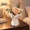 Flat Bottom Vase 3D Printed Bouquet Wrapping Vase Wrapped Style Flower Indooe Holder Home Arrangement Accessory for Desk Decor Aesthetic