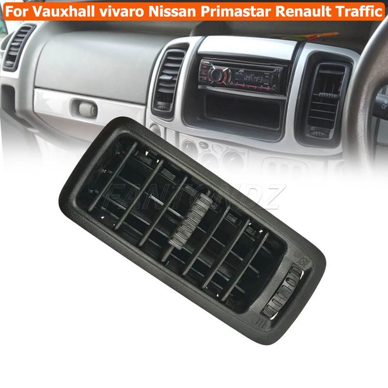 Heating Grille Diffuser Center Panel For Renault Trafic Opel Vauxhall Vivaro Nissan Primastar Dash Air Vent Black Grey