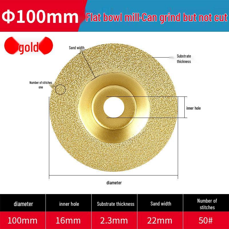 Diamantgelötete Schleifscheibe für Marmor, Quarz, Fliesen und Keramik - Winkelschleifer-Aufsatz