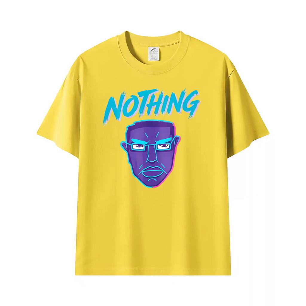 With The Meme Nothing Ever Happens Tee Wojak Parody Troll Face Funny Graphic T Shirts Unisex Unisex Oversized 100 Cotton Tshirts