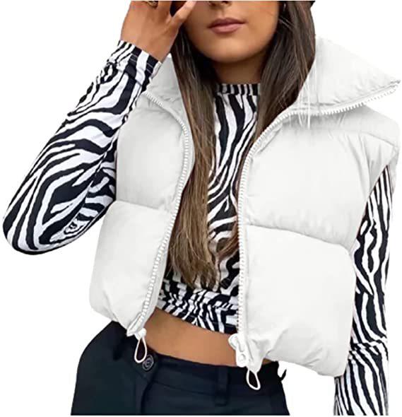Women's 2023 Spring Cotton Zip-Up Vest: 11 Colors, Stand-Up Collar