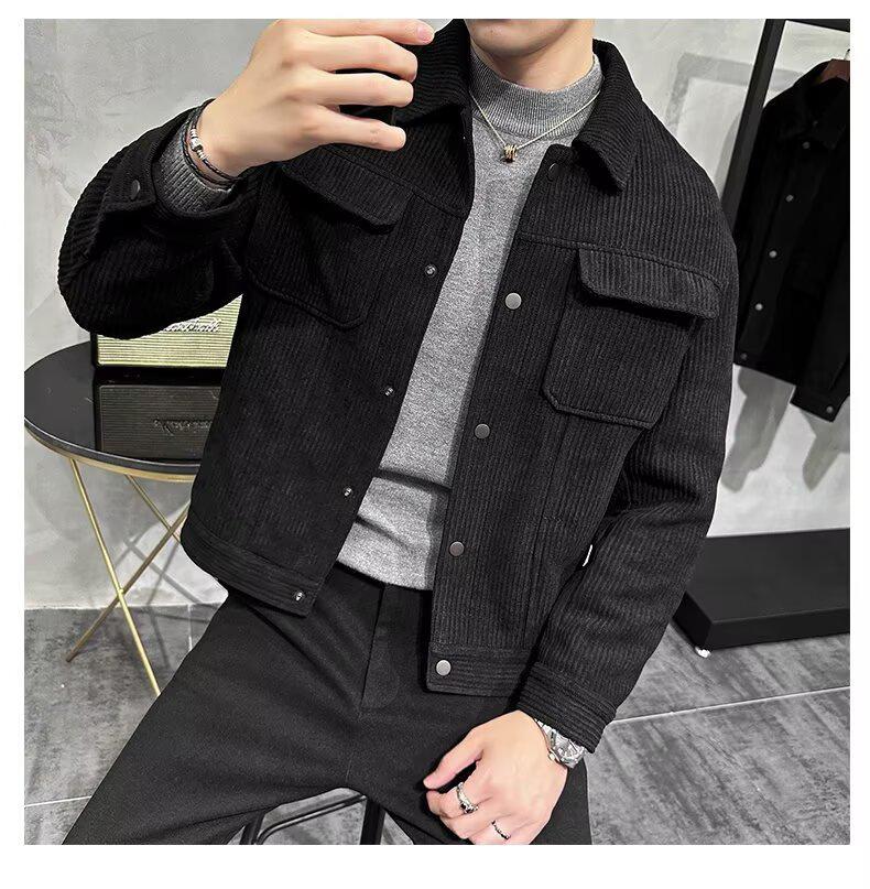 2025 Men's Pique Cool Jacket - High Street Trend, Hong Kong, Harajuku & Korean Style, Spring/Autumn Loose Fit