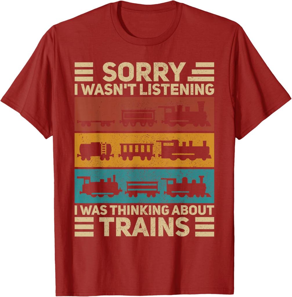 Retro Wagon Train Lover Model Railroad Conductor Funny Train T-Shirt