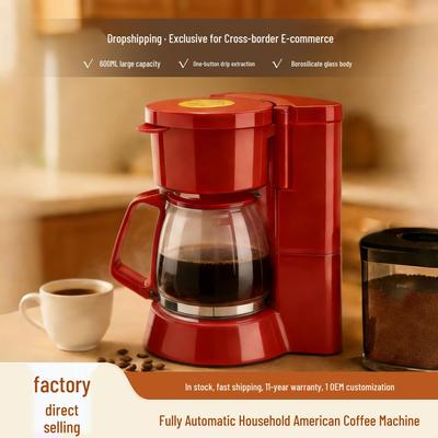 Cafeteira Elétrica de Gotejamento: Máquina de Espresso Portátil Compacta, Automática, com Manutenção de Temperatura para Uso Doméstico