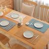 Nordic Linen Table Placemat Set Solid Color Heat Resistant Burlap Dining Mats Kitchen Table Western Food Plate Cup Mat Decor