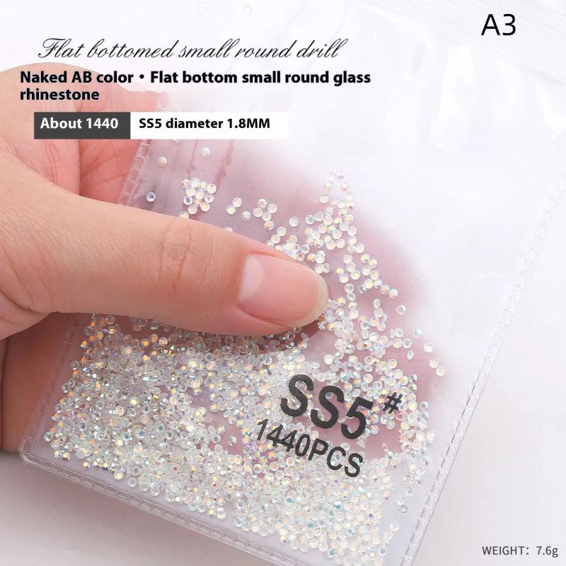 Gemischte AB Flachboden Farbe Nagel Strasssteine Glanz Nagelzubehör Nagelkunst DIY Nägel Zubehör Dekoration Charms