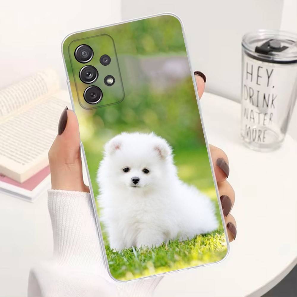 

Cute Maltese Dog Phone For Samsung A30,71,51,S20,10,9,Ultra,FE,Lite, S21,23,22,PIus,Transparent, Silicone Case SamsungA30S