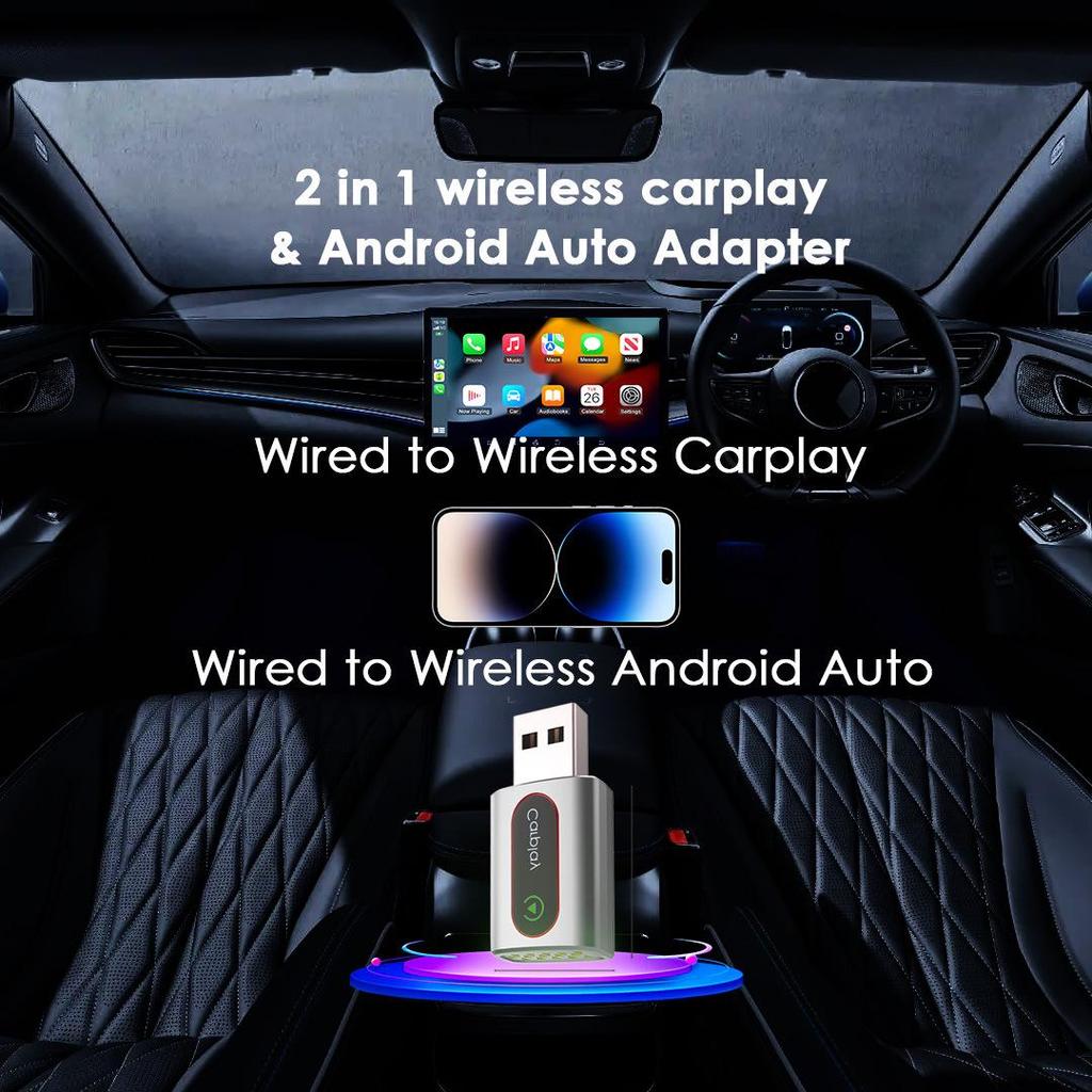 USB Wireless CarPlay Smart Box for iPhone and Android Auto