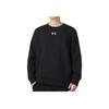 Under Armour Solid Color Logo Crew Neck Sweatshirt Unisex Tops Black 23600306-001