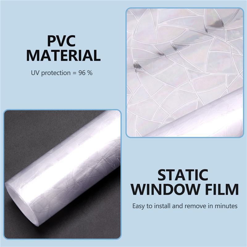 Good-3D Window Film Rainbow Reflective Decorative Privacy Static Clings Glass Sticker