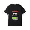 Rundhals T-Shirt Weiß Warnung Furz wird geladen Bitte zurücktreten Grafikdruck Lustiger Humor Freizeitkleidung für Männer und Frauen Täglich Streetwear Komödie Geschenk