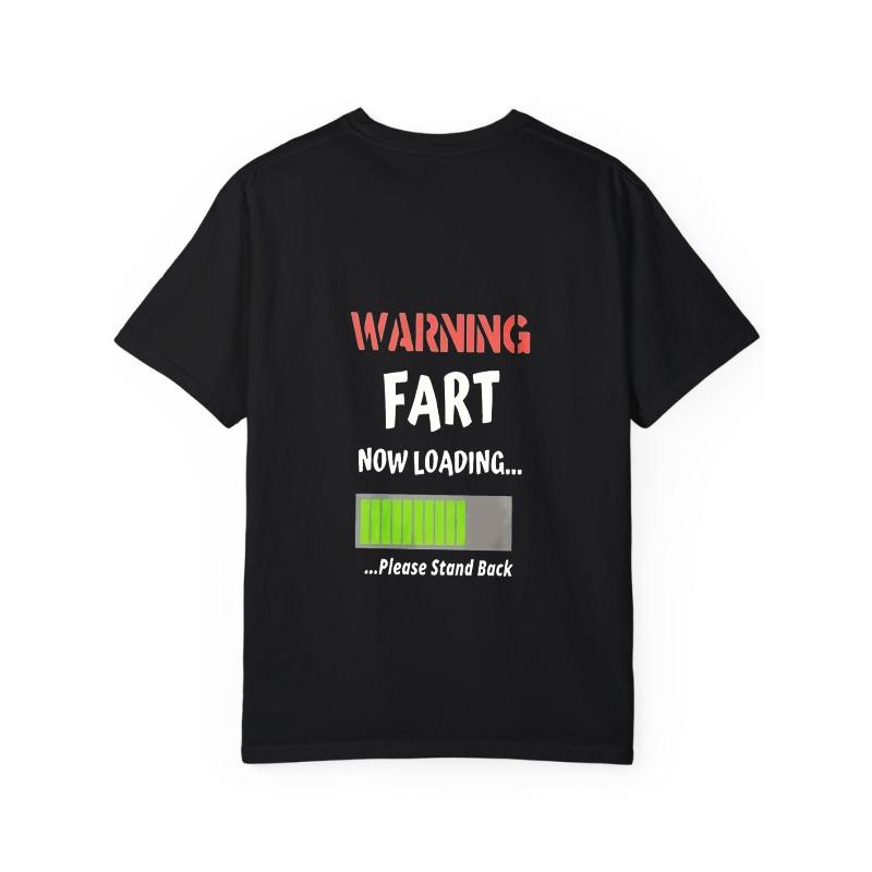 Rundhals T-Shirt Weiß Warnung Furz wird geladen Bitte zurücktreten Grafikdruck Lustiger Humor Freizeitkleidung für Männer und Frauen Täglich Streetwear Komödie Geschenk