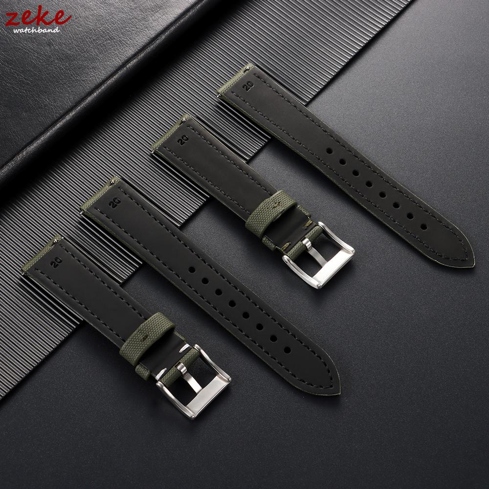 Pasek do zegarka z płótna żaglowego do Blancpain Nylonowe płótno 18mm 19mm 20mm 21mm 22mm Pasek do zegarka z szybkim mocowaniem Pasek na nadgarstek z prawdziwej skóry