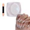 CHENLONB Aurora Nail Powder, Nail Polish, White Solid Powder, for Home Use or Nail Art Shops, with Ultra-Fine Sponge Tip