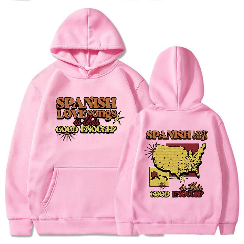 Women Clothes Spanish Love Songs Is This Good Enough Hoodies Roupas Femininas Fleece Warm Female Hooded Sweatshirt