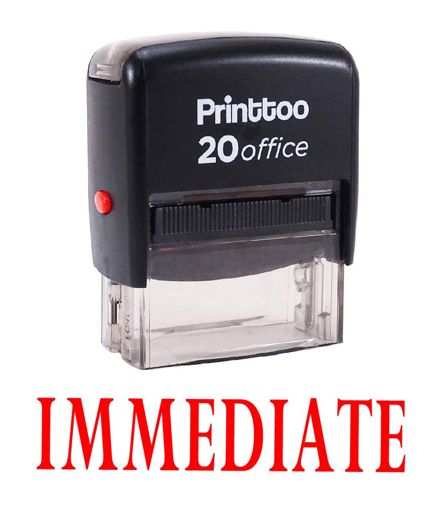 Printtoo Self Inking IMMEDIATE Rubber Stamp Office Stationary Custom