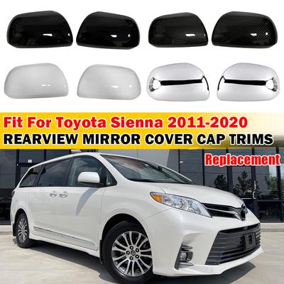 For Toyota Sienna 2011- 2x Car Replacement Rearview Side Mirror Cover Wing Cap Exterior Case Trim Accessories Vehicle Decor