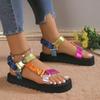 Fashion 2025 New Summer Outdoor Beach Casual Sandals Fashion Women Sandals Color Flat Casual Light Shoes for Ladies Zapatillas Mujer