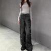 SMKK Phantom Retro Paratrooper Wide-Leg Multi-Pocket Tie-Dye Jeans