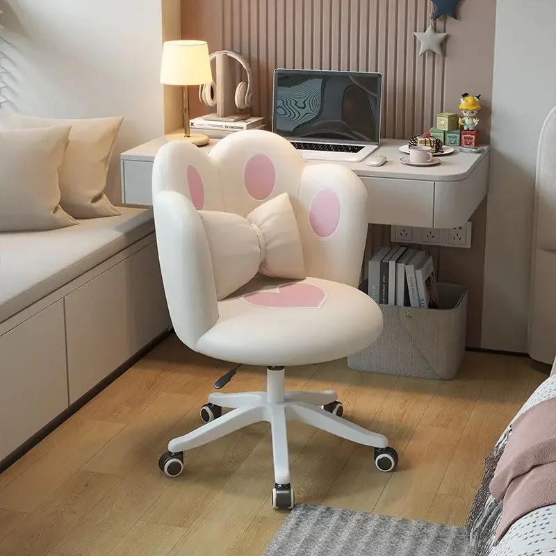 Computer Rotating Office Chair Comfortable Soft Bag Dress Table Luxurious Office Chair Ergonomic Lifting Backrest Swivel Chair