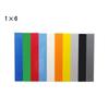 50pcs Bulk Building Blocks Smooth 1x6 Figure Bricks 11 Colors Educational Creative Toys for Children Size Compatible With 6636