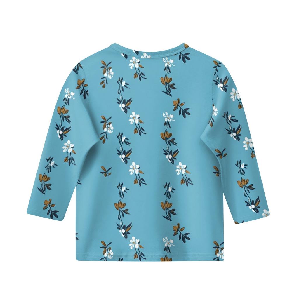 Children's 3/4 Sleeve Tops Casual  Print T Shirt Round Neck Pullover Blouse