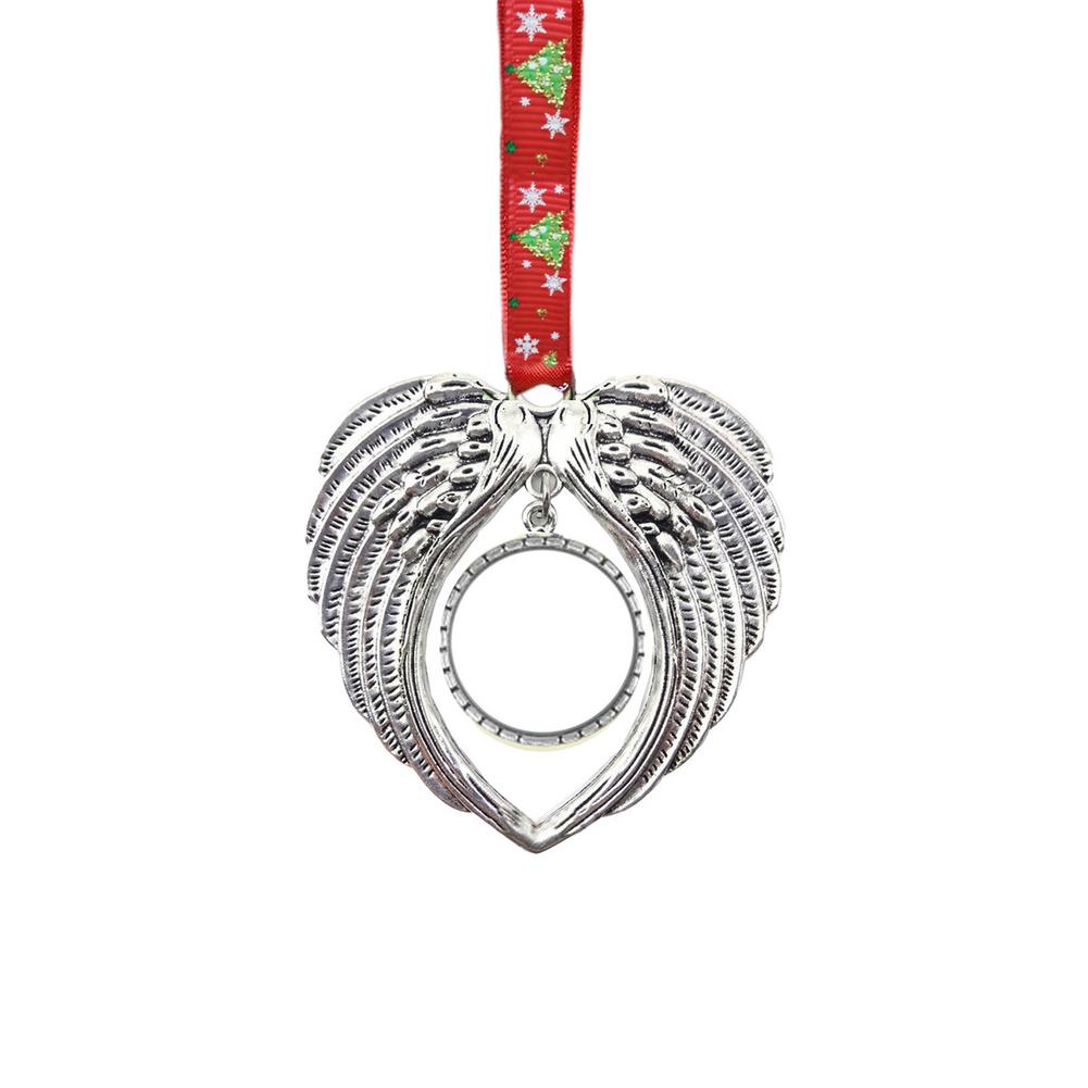Photo Frame Pendant Angel Wings and Heart-shaped Valentines Day Christmas Party Holiday Party Props Christmas Tree Ornaments