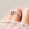 Easter Bunny Ring Alloy Adjustable Open Ring for Party Gift