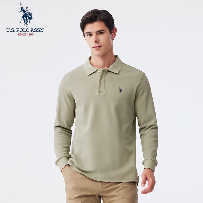 U.S. Polo Assn. Herren Business Casual Langarm-Poloshirt