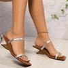 Fashion High End Gold High-heeled Slippers for Women 2025 New Style with Irregular Heels and a Single Word Summer High-heeled Sandals