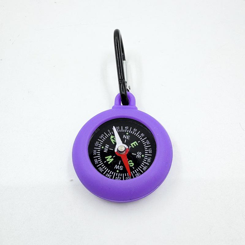 Silicone Hanging Compass with Climbing Hook and Quick Link, Customizable Logo for Outdoor Use