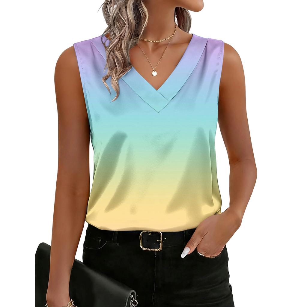 Women's Fashionable Gradient-print Tank Top