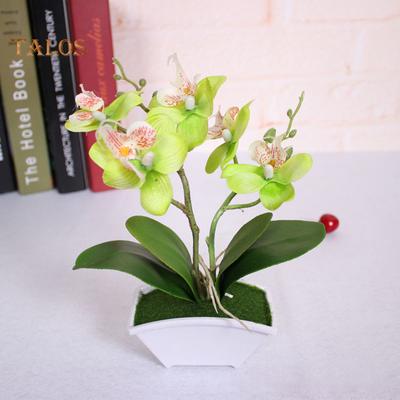 Artificial Butterfly Orchid Bonsai Fake Flower with Pot Home Table Decoration