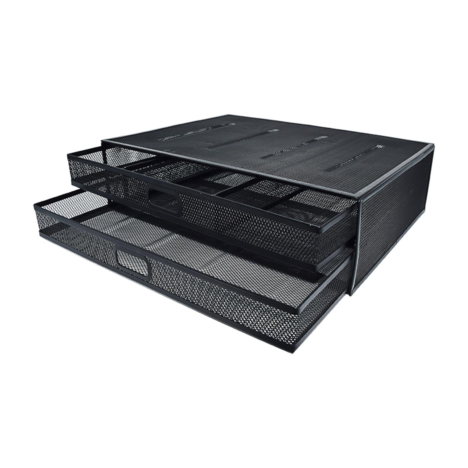 

under Desk Drawer Houseware Slide Out Large Capacity Storage Cabinet Desk Sliding Basket for Countertop Bathroom Office Cupboard