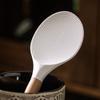 High Temperature Resistance Silicone Rice Scoop Anti-scald Wood Handle Spoons Kitchen Tools Non-stick  Easy To Clean Spoon