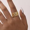 Minimalist X-shaped Open Ring for Women,Gold Color Stainless Steel Geometric Rings,Fashion Jewelry Mother's Day Gift