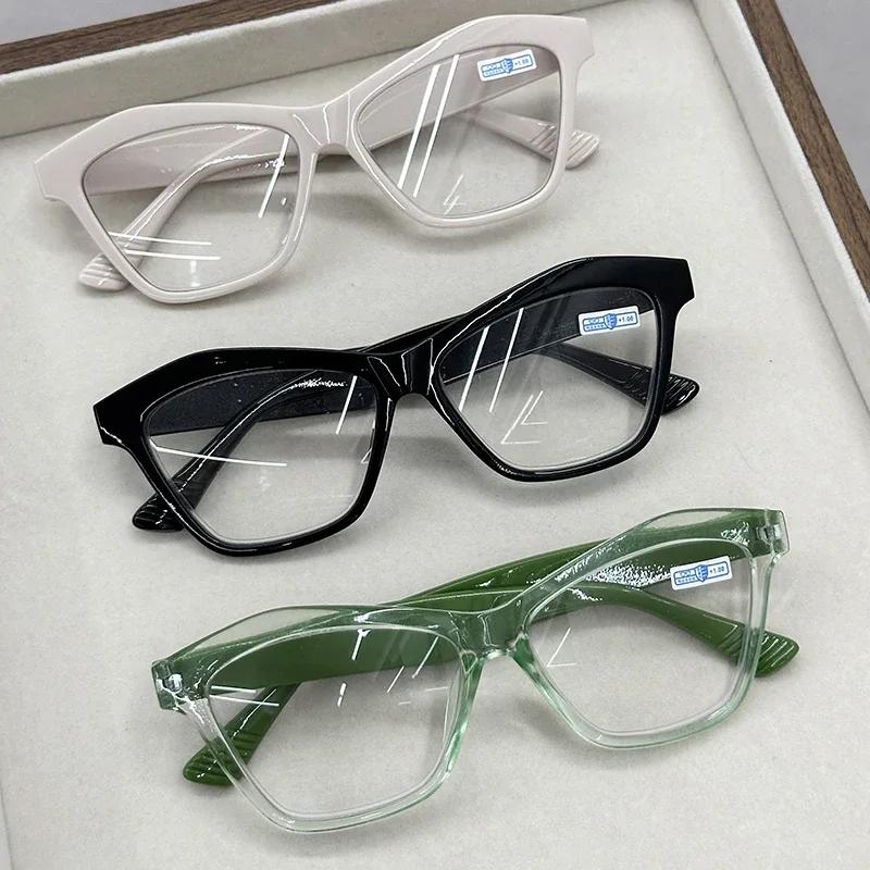 Personalized Cat Eye Reading Glasses Retro Clear Lens Presbyopia Blue Light Blocking Eye Protection for Men Women