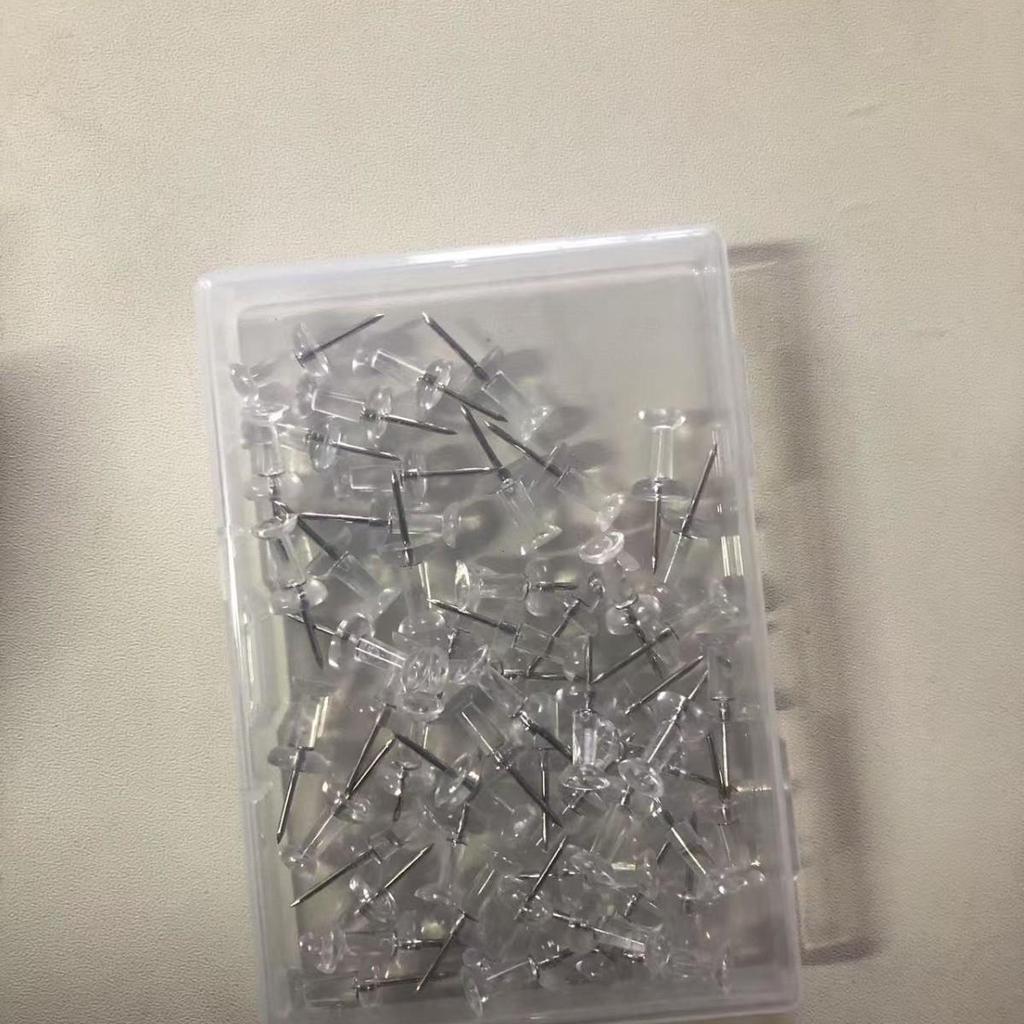 Κουτί με 100 Καρφίτσες Τ με Επίπεδη Κεφαλή για Πίνακες Φελλού, Πίνακες Σχεδίασης και Πίνακες Μηνυμάτων - Σταθεροποιητικές Πινέζες και Καρφίτσες