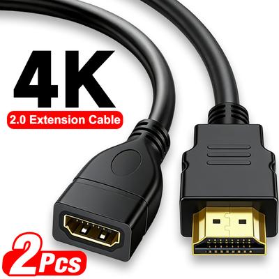 2.0 HDMI Compatible Extension Cable HDR 4K 60Hz Male To Female Adapter High Speed Extender Cord For Switch2 PS5 Laptop PC HDTV